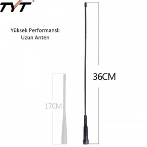 TYT / TEKSER UV88 / UV98 / UV99 Dual Band Uzun Esnek Anten