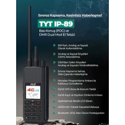 TYT IP-89 UHF DMR–Analog–POC Hibrit El Telsizi